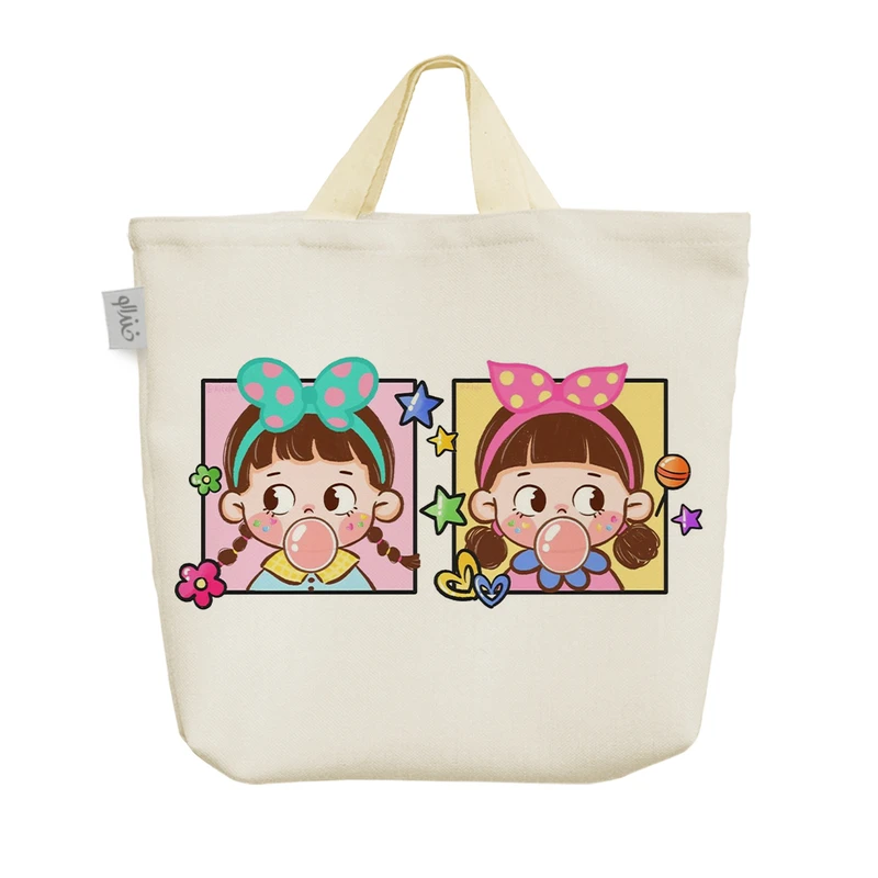 ساک خرید خندالو مدل دخترانه بامزه کد H903