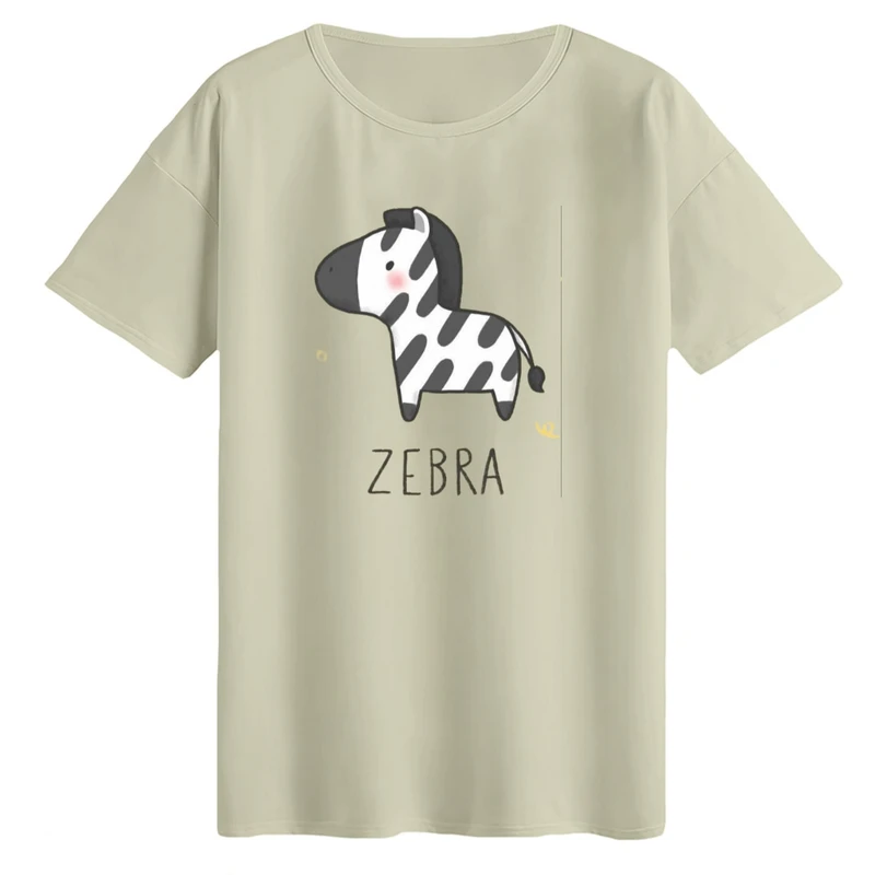 تی‌شرت لانگ آستین کوتاه زنانه مدل گورخر کد۴