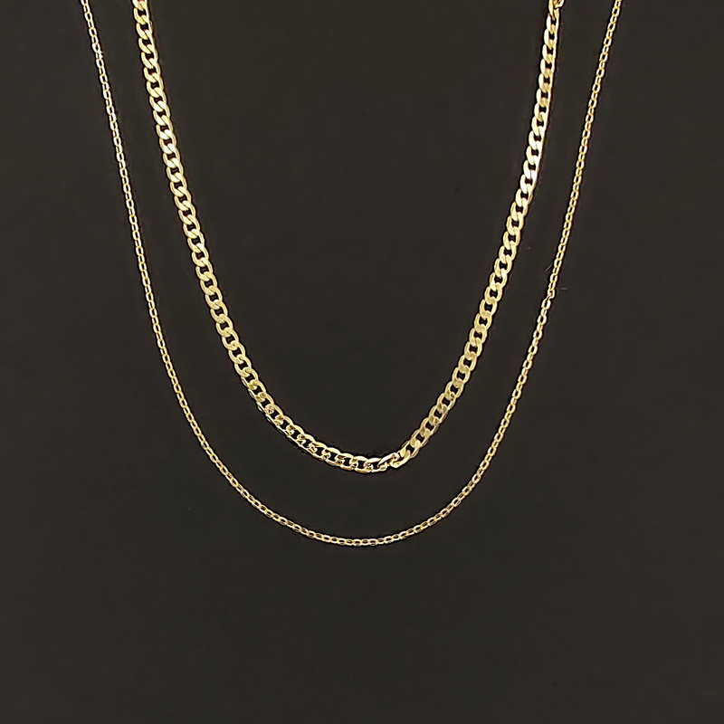 گردنبند زنانه سیکس مدل دولاین مینیمال کد 268