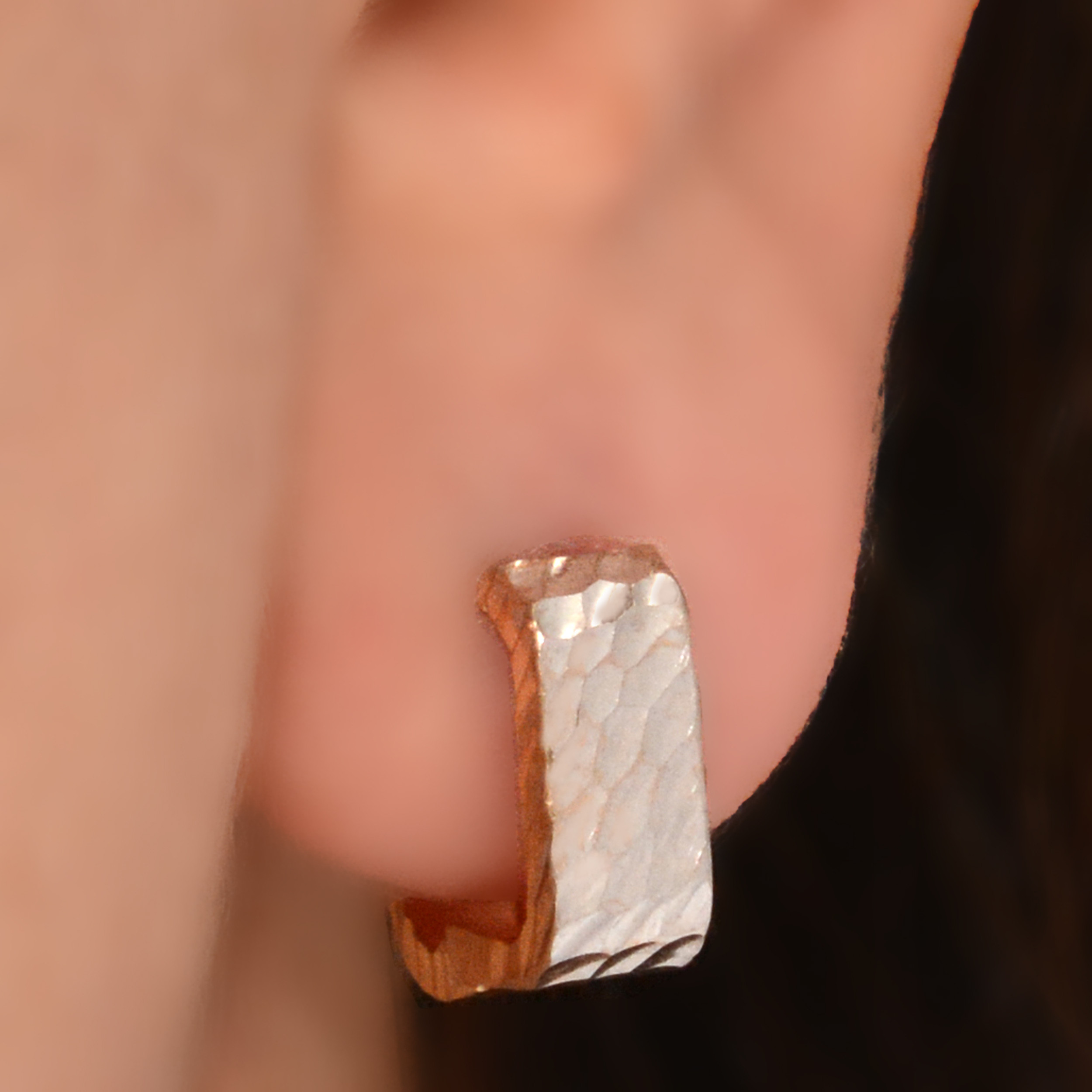 گوشواره طلا 18 عیار زنانه طلای مستجابی مدل حلقه ای  کد 6701