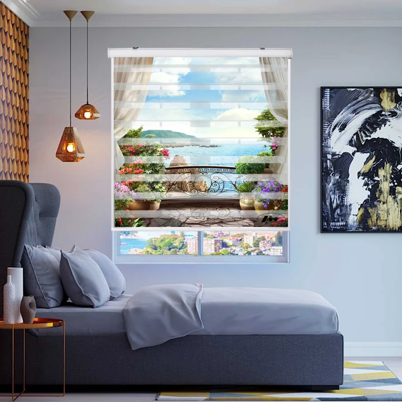  پرده زبرا زیو مدل L5041 سایز 150x280 سانتی متر