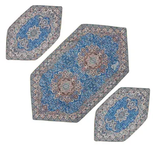 ست سه تکه رومیزی ترمه مدل میخک کد M3-3