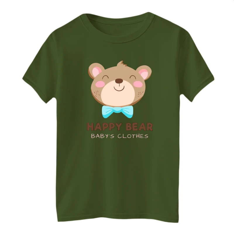 تی شرت آستین کوتاه بچگانه مدل خرس خوشحال