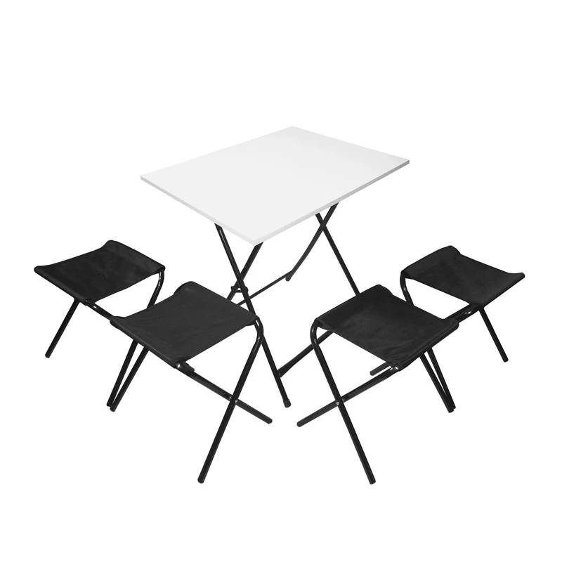 میز و صندلی سفری میزیمو مدل برزنتی کد 10543 مجموعه 5 عددی