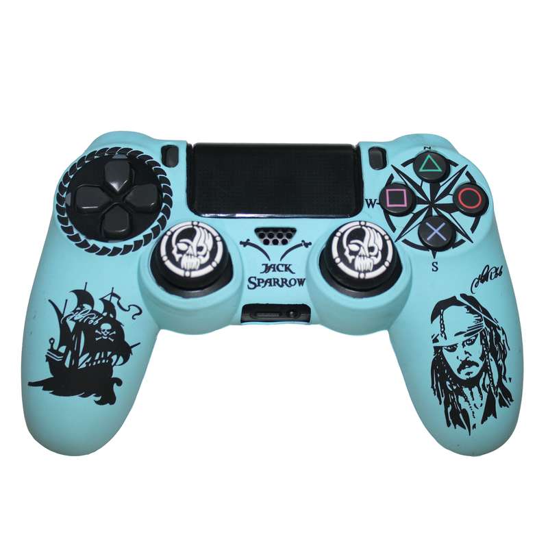 محافظ دسته پلی استیشن 4 مدل ANGRY jack sparrow به همراه روکش آنالوگ