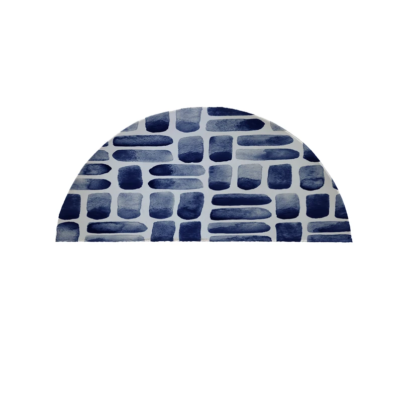 پادری مدل نیم دایره طرح آبرنگی کد 9080 سایز 90×45 سانتی متر