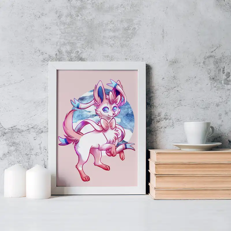 تابلو خندالو مدل سیلوئون انیمه پوکمون کد 17390