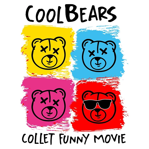  استیکر پارچه و لباس پاد آفرین طرح خرسی کد 1948