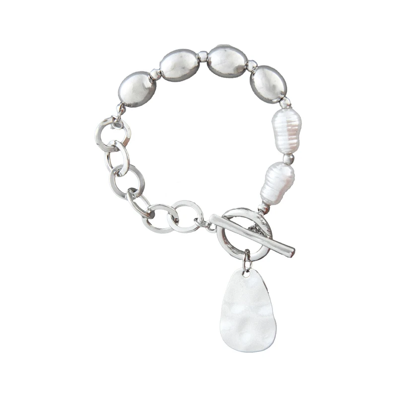 دستبند زنجیری زنانه مدل مرواریدی کد 1779