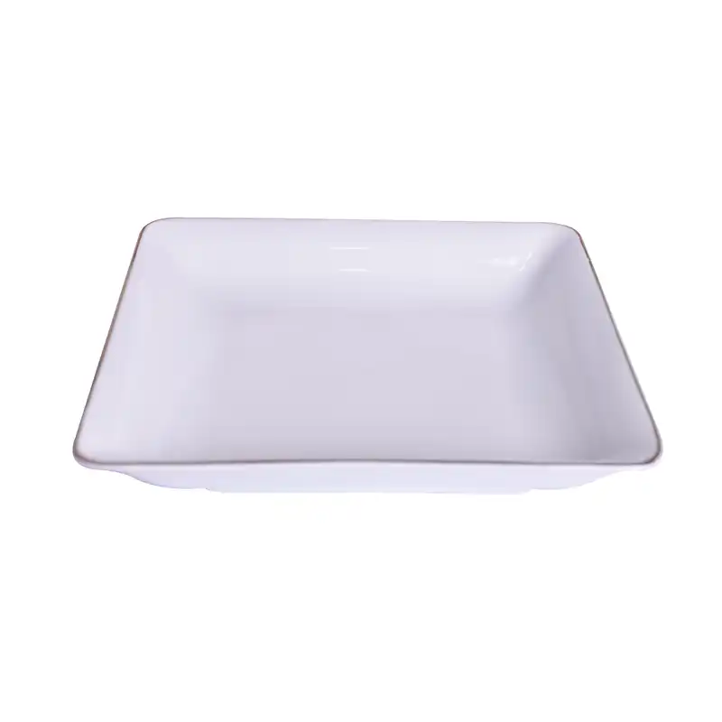 بشقاب خورش خوری شرکت صنایع چینی تقدیس مدل فلت خط طلا