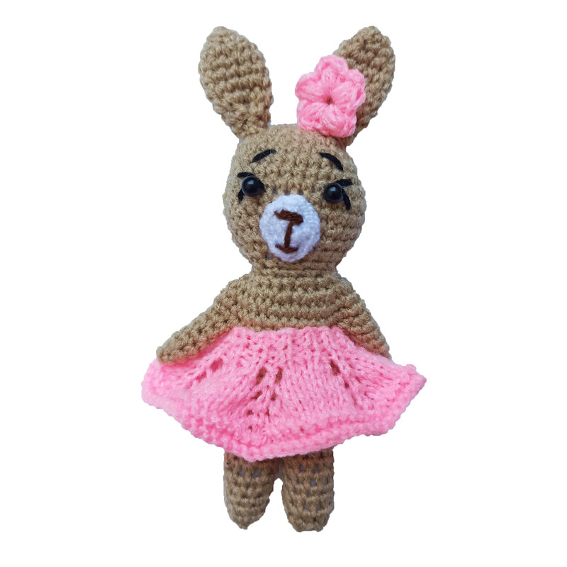 عروسک بافتنی مدل خرگوش طرح دختر کد 001