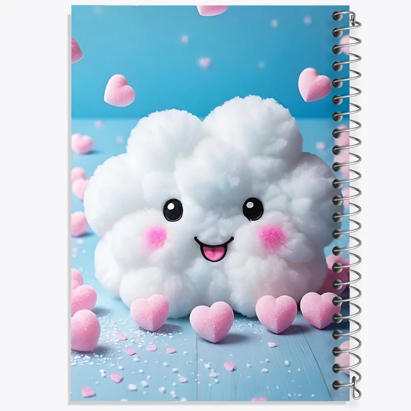 دفتر شطرنجی 50 برگ خندالو طرح ابر کیوت کد N4062