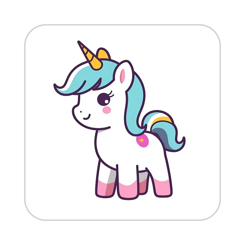 زیر لیوانی کاکتی طرح اسب تک شاخ و یونیکورن مدل mp30480