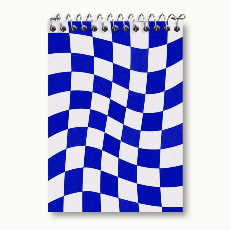 دفتر یادداشت 50 برگ خندالو طرح چهارخونه آبی کد N2763