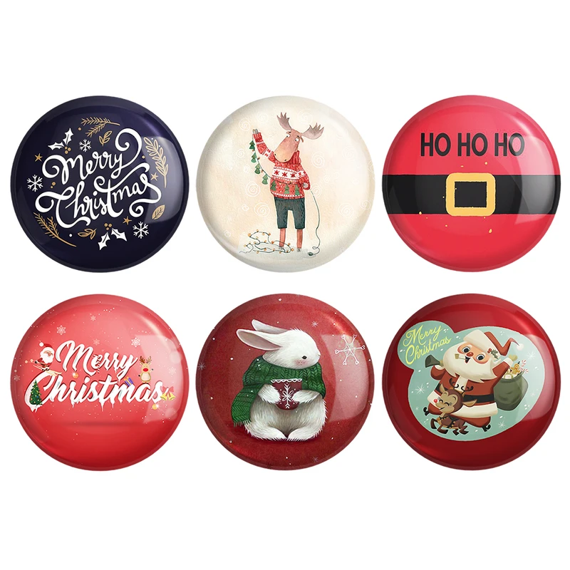 مگنت خندالو طرح کریسمس Christmas کد 1346A مجموعه 6 عددی