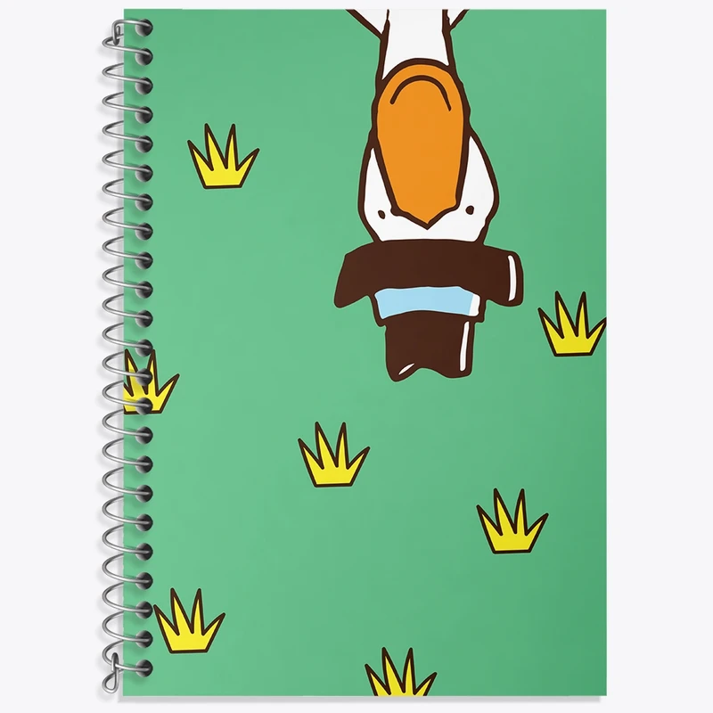 دفتر زبان 50 برگ خندالو مدل دو خط طرح اردک بامزه کد N952