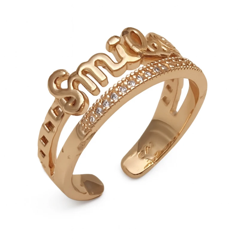 انگشتر زنانه مدل smile کد cm4135