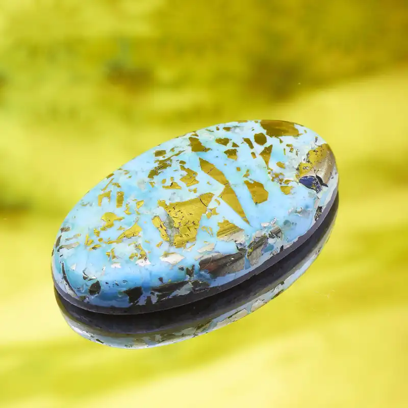 سنگ فیروزه مدل پیریت دار کد AF3