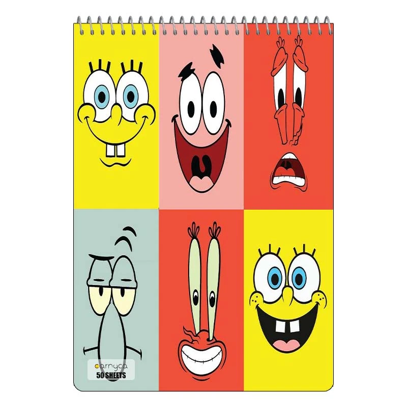 دفتر نقاشی 50 برگ سیمی کارنیکا طرح باب اسفنجی spong bob کد 83159
