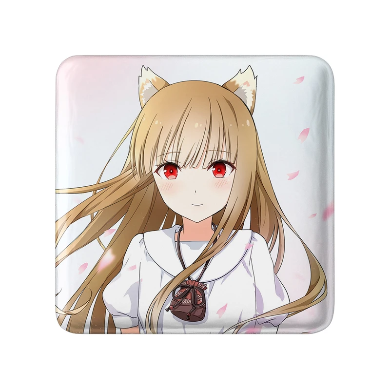 مگنت خندالو طرح هولو انیمه ادویه و گرگ مدل مربعی کد 36098