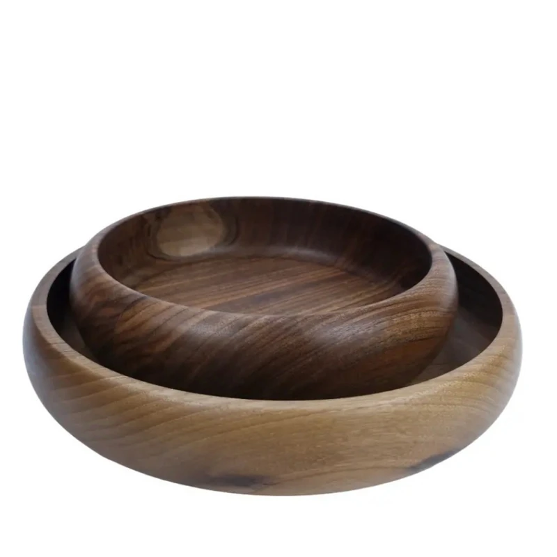 ظروف سرو چوبی مدلk3025 مجموعه دو عددی