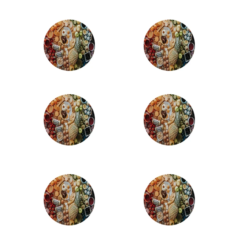 زیر لیوانی طرح عصرانه کد 8537 بسته 6 عددی