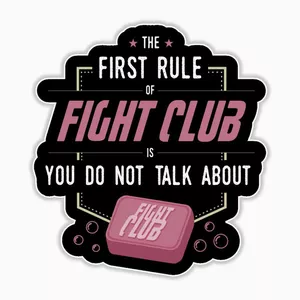 استیکر لپ تاپ و موبایل بووم طرح قانون اول باشگاه مشت زنی کد 1012 مدل fightclub