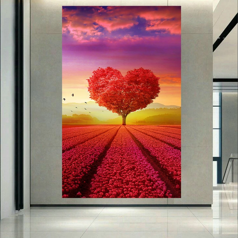 استیکر طرح طبیعت مدل درخت قلبی کد AR1239