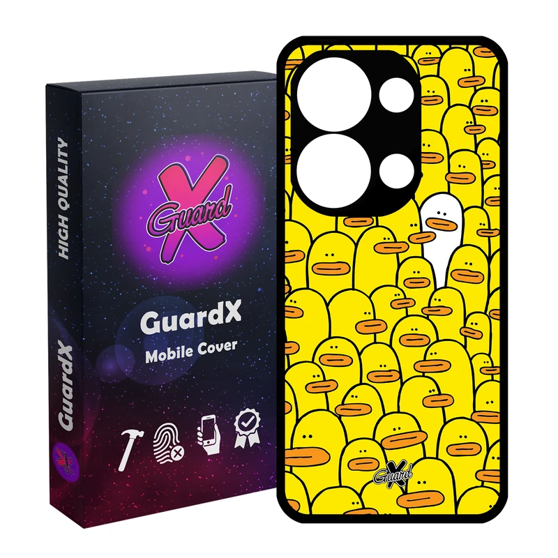 کاور گارد ایکس طرح اردک مدل Glass10361 مناسب برای گوشی موبایل شیائومی Poco X6 5G / Note 13 Pro 5G