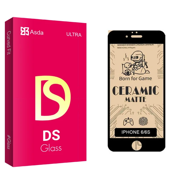محافظ صفحه نمایش سرامیکی مات آسدا مدل DS glass مناسب برای گوشی موبایل اپل iphone 6 / 6s
