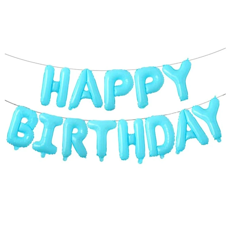 بادکنک فویلی سورتک مدل Happy BirthDay پلاس کد STF1007 بسته 13 عددی