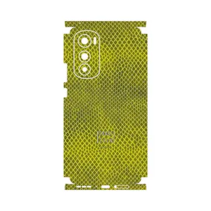 MAHOOT Yellow Snake Skin-FullSkin Cover Sticker for Motorola Edge 30