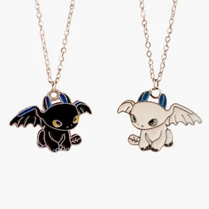 گردنبند دخترانه  مدل خشم شب و خشم روز اژدها سواران بسته 2 عددی