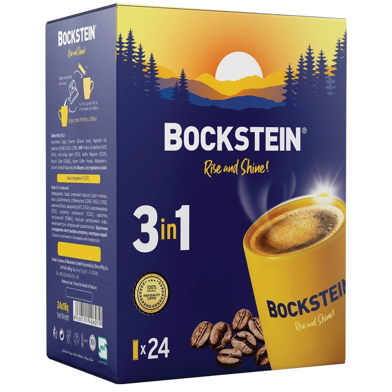 پودر قهوه فوری 1×3 بوکشتاین -  18 گرم بسته 24 عددی
