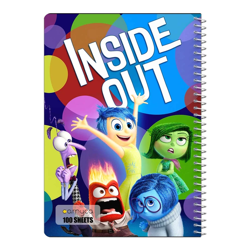 دفتر مشق 100 برگ سیمی کارنیکا طرح درون و بیرون Inside Out کد 83186