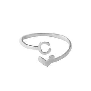 انگشتر نقره زنانه دلی جم طرح  C کد D 514