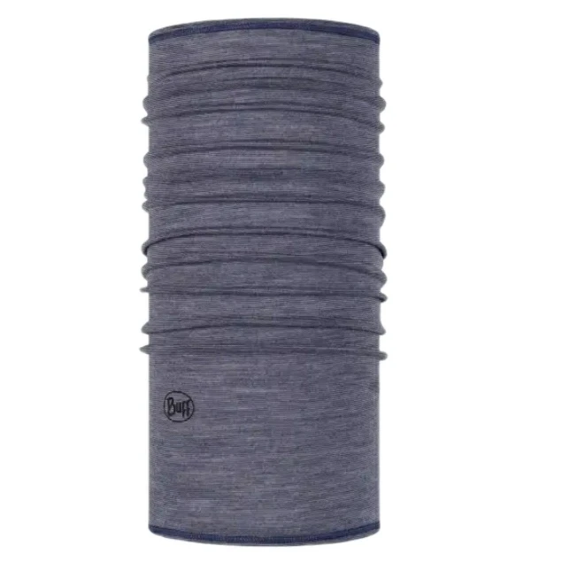 دستمال سر و گردن باف مدل merino light weight multistries light denim