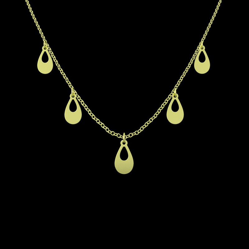 گردنبند طلا 18 عیار زنانه مدوپد مدل اشک کد RNA11973