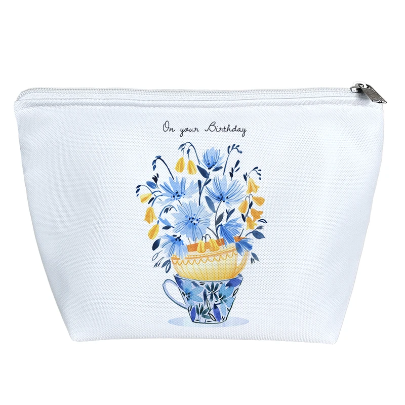 کیف لوازم آرایش دخترانه خندالو مدل فنجون گل کد H1670