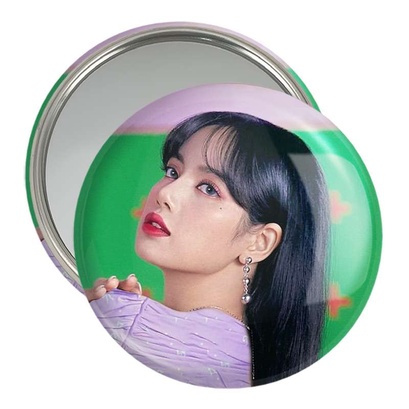 آینه جیبی خندالو مدل لیسا بلک پینک Black Pink  کد 14294