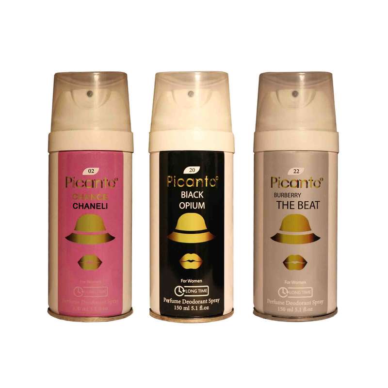 اسپری خوشبو کننده بدن زنانه پیکانتو مدل pw23 حجم 150 میلی لیتر مجموعه 3 عددی