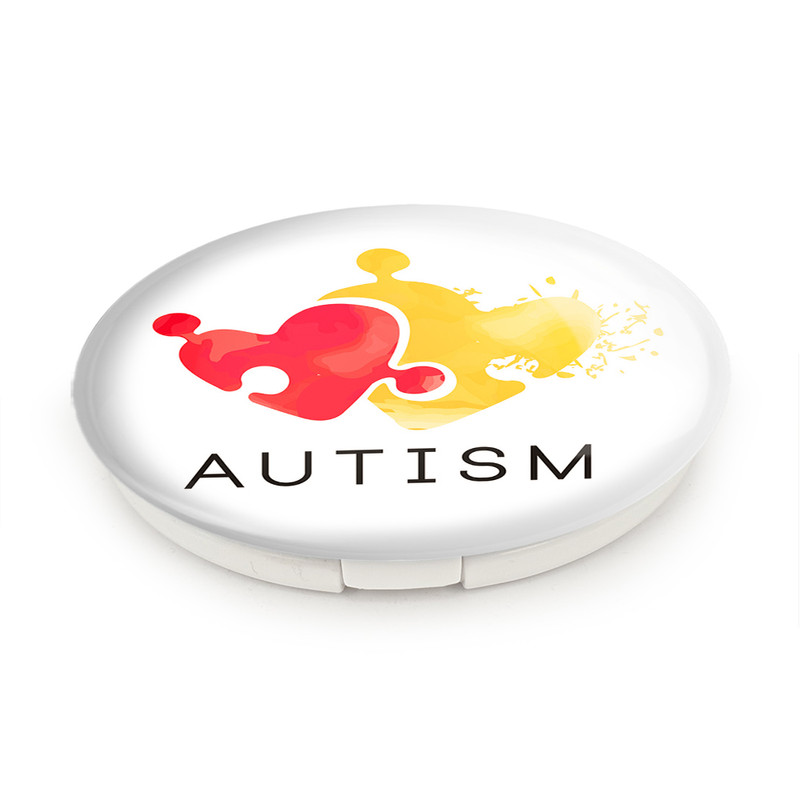 آینه جیبی خندالو طرح اتیسم Autism مدل تاشو کد 26730