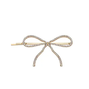 گیره مو زنانه مدل انبری پاپیونی فول نگین