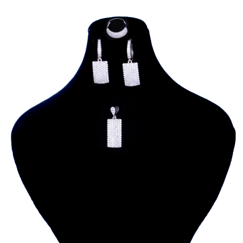 نیم ست نقره زنانه مدل GTA-150 نیم ست نقره زنانه مدل GTA-150