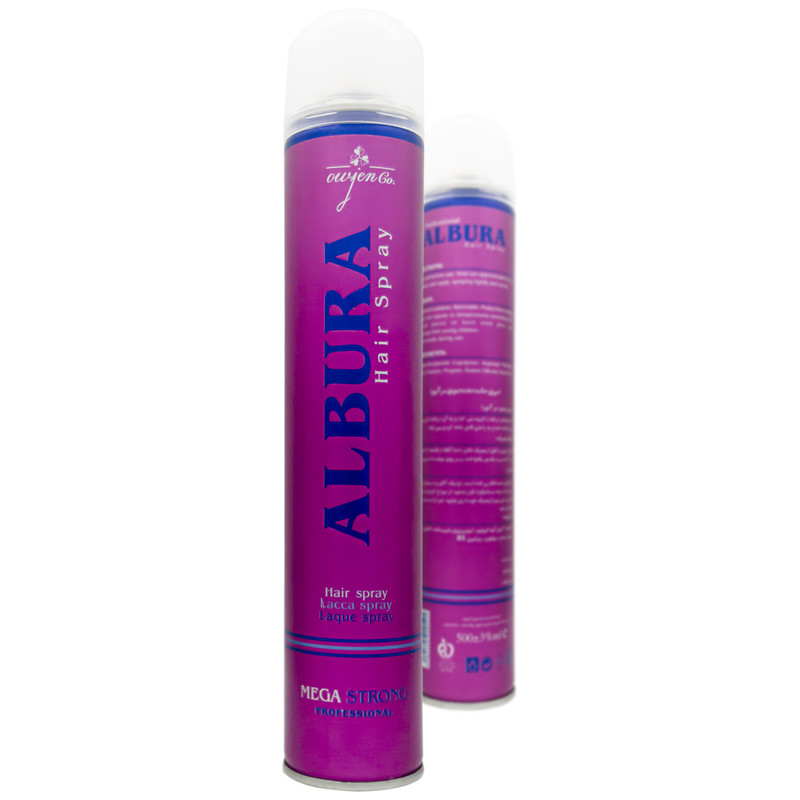 اسپری حالت دهنده مو آلبورا مدل Mega Strong حجم 500 میلی لیتر مجموعه 3 عددی