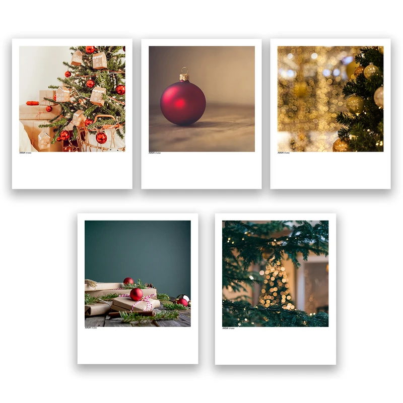 آویز تزیینی عرش مدل کریسمس Christmas کد Asa072 مجموعه پنج عددی