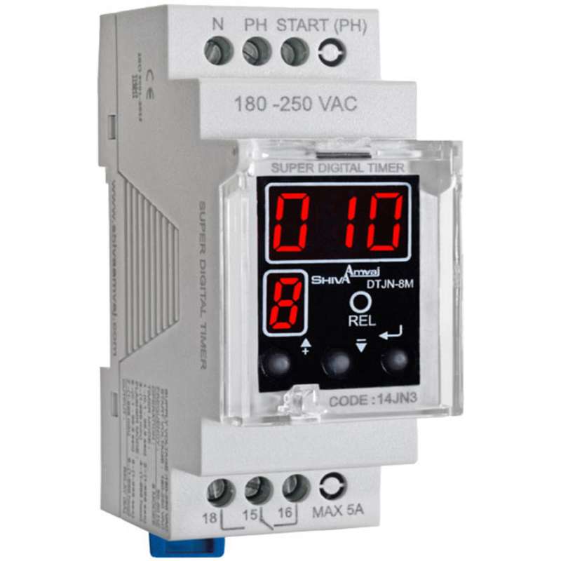 کلید هوشمند شیوا امواج مدل سوپر تایمر دیجیتالی سری N کد DTJN-8M/14JN3 بسته بیست و چهار عددی
