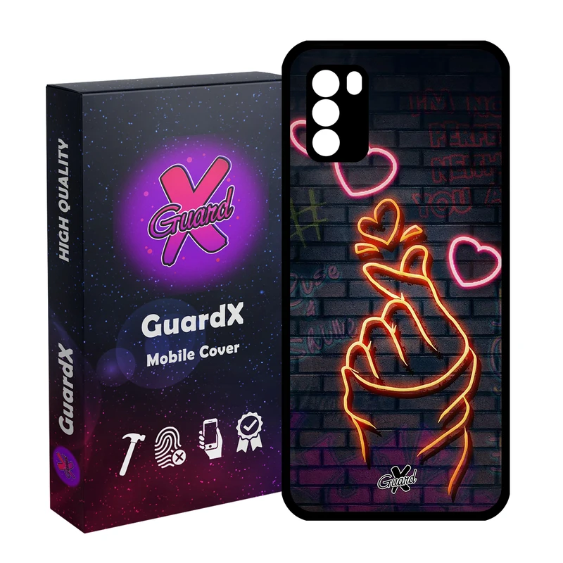 کاور گارد ایکس طرح Love مدل Glass10022 مناسب برای گوشی موبایل شیائومی Poco M3