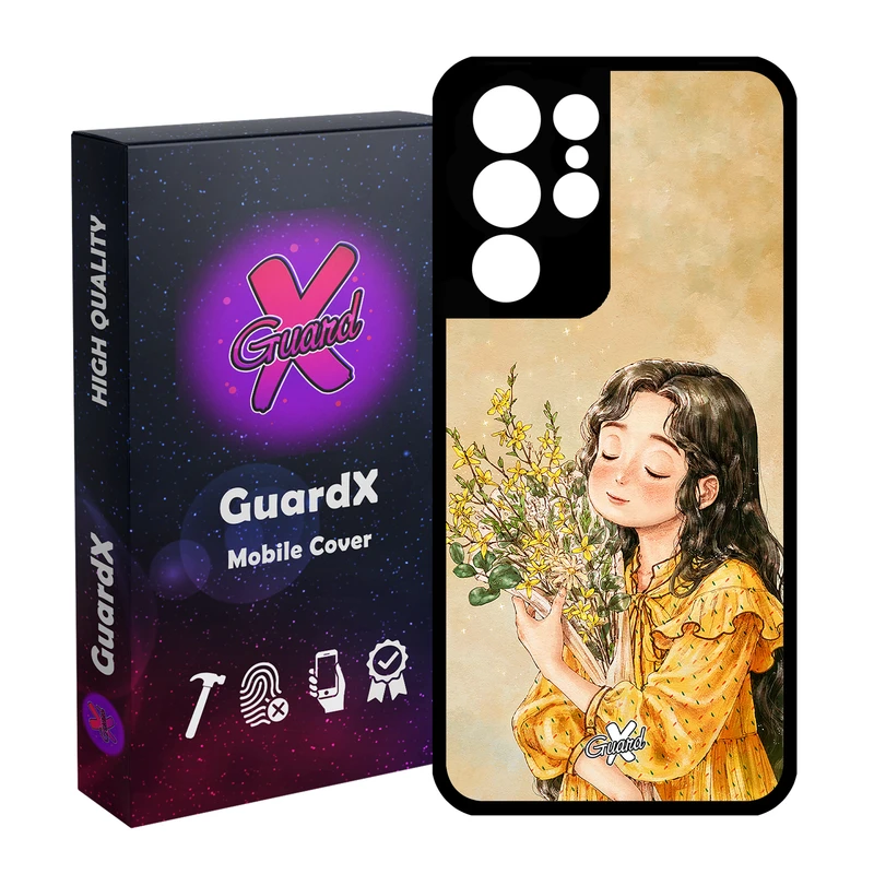 کاور گارد ایکس طرح دختر مدل Glass10232 مناسب برای گوشی موبایل سامسونگ Galaxy S21 Ultra
