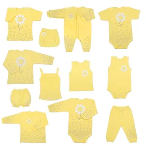 ست 12 تکه لباس نوزادی مدل آفتابگردان